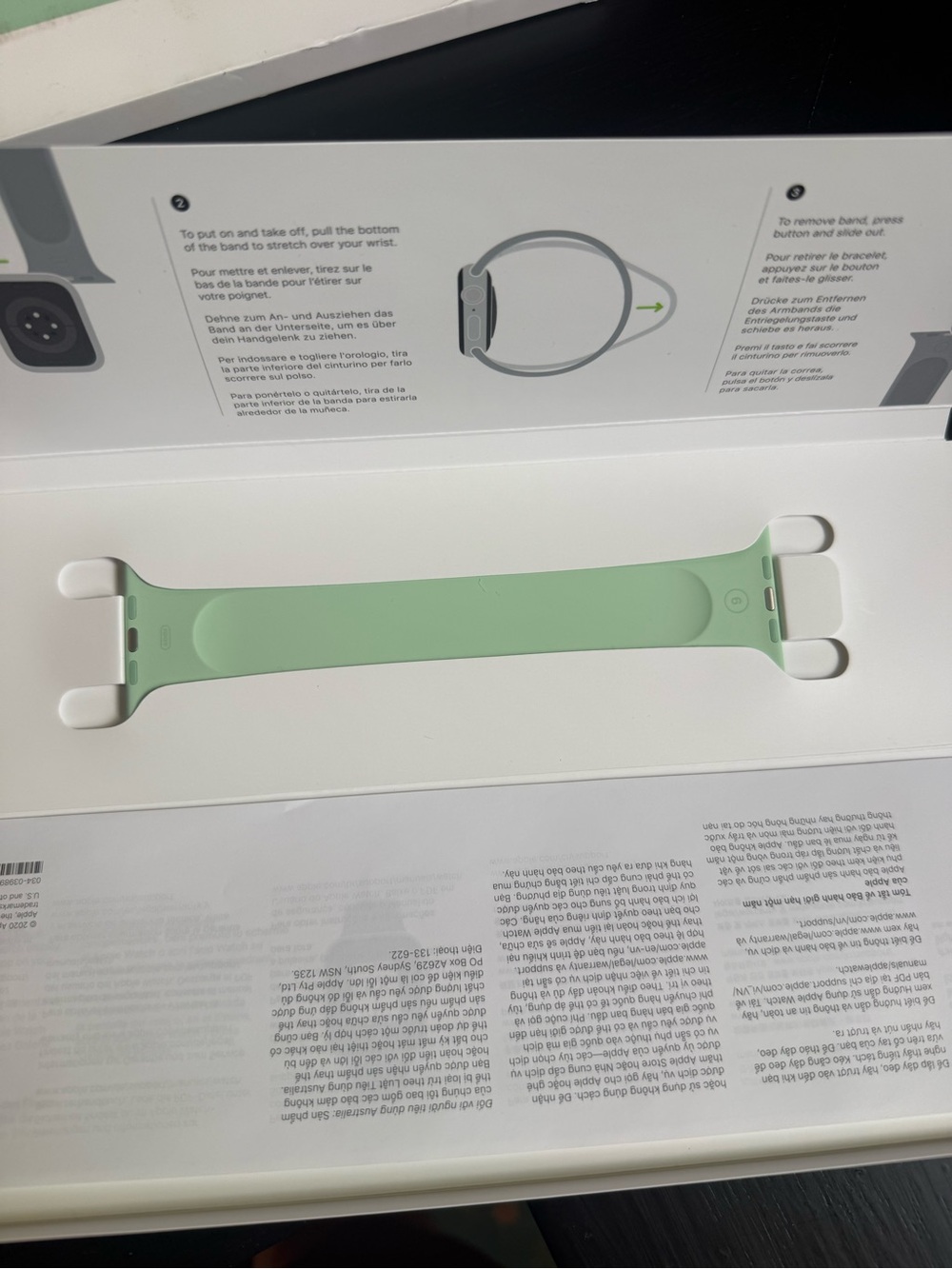 Apple Watch Band 44mm Pistachio Green Solo Loop Size 6 - Brand New